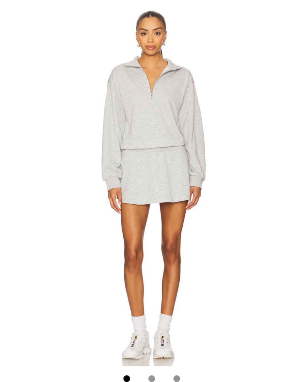 Revolve Superdown Gray Zip-Up Sweatshirt Dress Medium